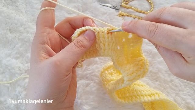 TIĞ İŞİ BURGULU BEBEK YELEĞİ/ SAÇ ÖRGÜSÜ MODELLİ BEBEK YELEĞİ/ BEBEK YELEĞİ NASIL ÖRÜLÜR/1-1,5 YAŞ