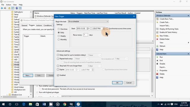 Windows 10 How to schedule regular Windows Defender scans смотреть онлайн