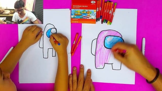 Как нарисовать АМОНГ АС - Рисуем AMONG US смотреть онлайн