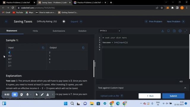 DSA Coding Challenge(Part 01) - CodeChef Problems (Zero to Hero in Python Programming) смотреть онлайн