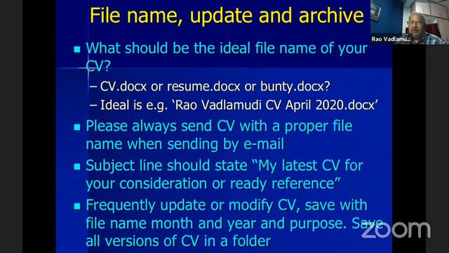 How to effectively build a Resume || Dr.Rao Vadlamudi || WEBINAR SERIES || LISTEN TO LEGENDS || смотреть онлайн