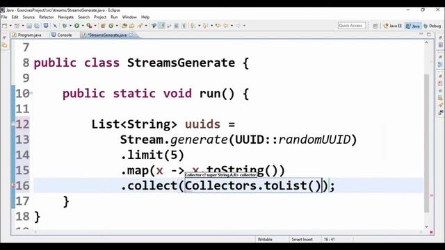 streams generate in java смотреть онлайн