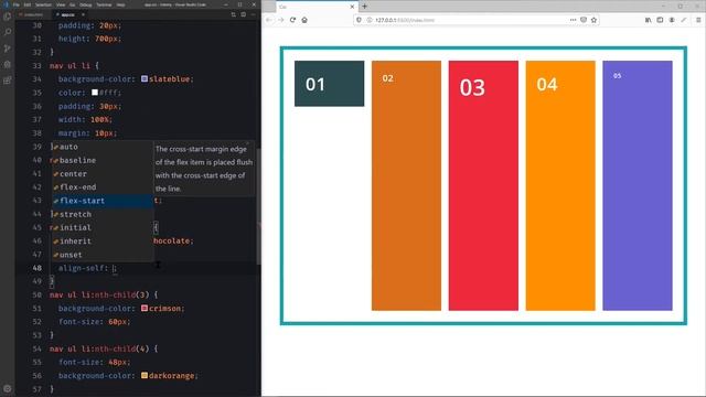 58 - Css Dersleri - Flex / align-self & Elementlere Tekil Müdahale Etme смотреть онлайн