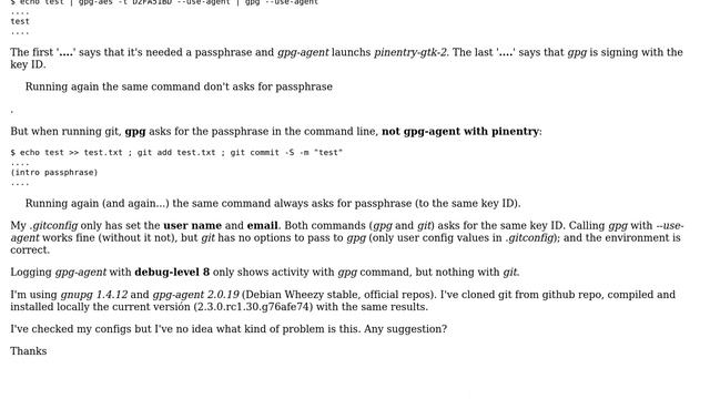 gpg-agent is not requested in git calls смотреть онлайн