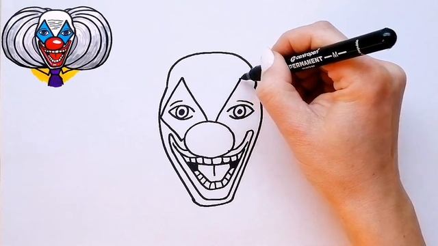 как нарисовать клоуна а4 / рисуем с детьми смотреть онлайн