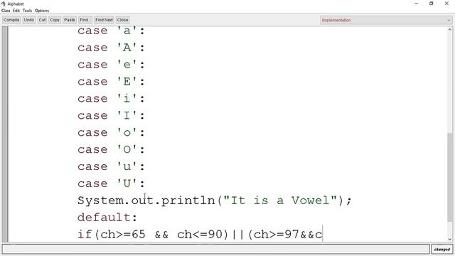 JAVA Program Checking Vowel Consonant Digit Or Special Character using BlueJ Environment смотреть онлайн