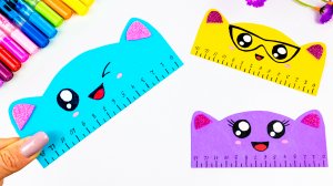 Как сделать Линейку из бумаги Бумажная канцелярия в школу Diy оригами поделки