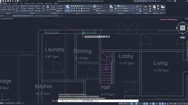 Autocad - Exercise to Draw a Floor Plan (first floor) смотреть онлайн