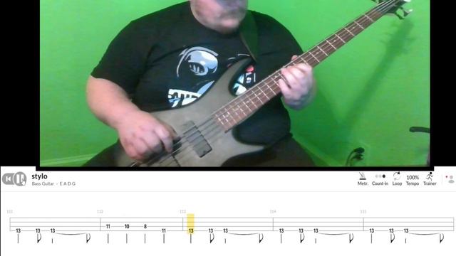 GORILLAZ  - STYLO (Bass Cover With TABs)