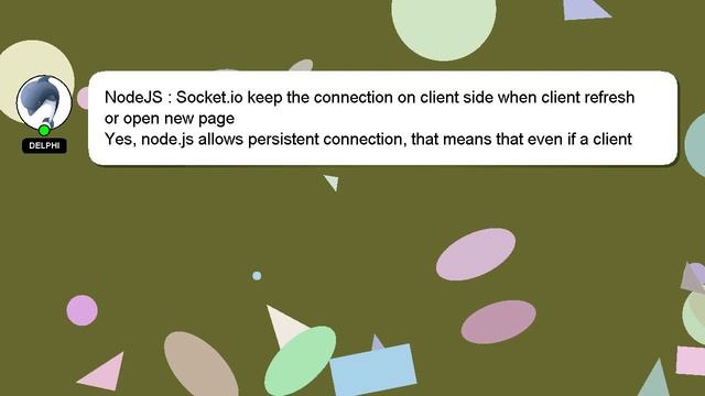 NodeJS : Socket.io keep the connection on client side when client refresh or open new page смотреть онлайн