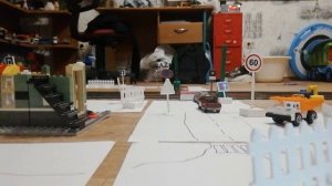 Lego железнодорожный переезд с шлагбаумом 3-яя серия (новый звук переезда)