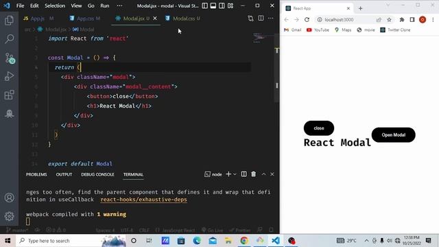 HOW TO CREATE POPUP MODAL ON REACT. BEGINNERS 2022 смотреть онлайн