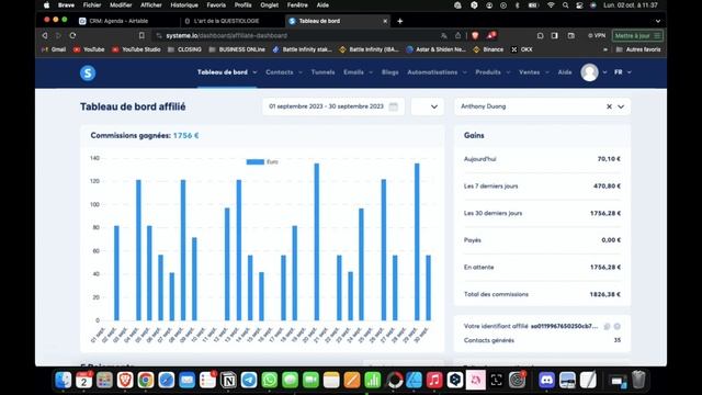 Mes Resultats avec Affiliation Momentum #affiliationyoutube #formation #affiliatemarketing #anthon смотреть онлайн