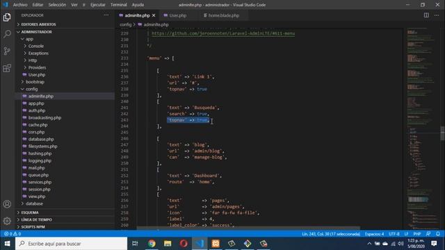 03 - Cómo personalizar la plantilla AdminLTE 3 integrada en Laravel 7. Parte 02 смотреть онлайн