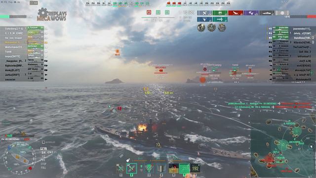 Gneisenau 7 Kills Kraken Confederate | World of Warships смотреть онлайн