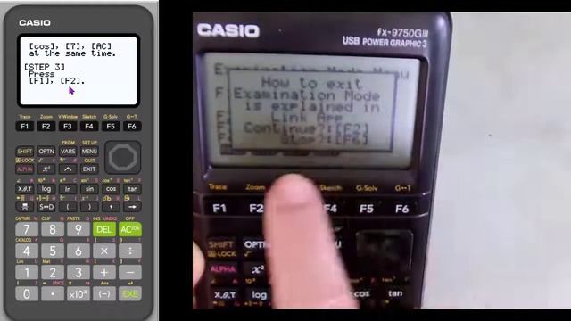 fx-9750GIII: Putting Calculator Into Exam Mode (See NOTE in description!) смотреть онлайн
