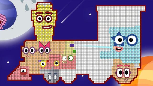 Numberblock Puzzle Tetris Game 3000 ASMR SPACE Fanmade Animation