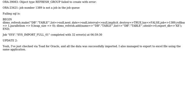 Databases: Oracle 11g .DMP viewer смотреть онлайн