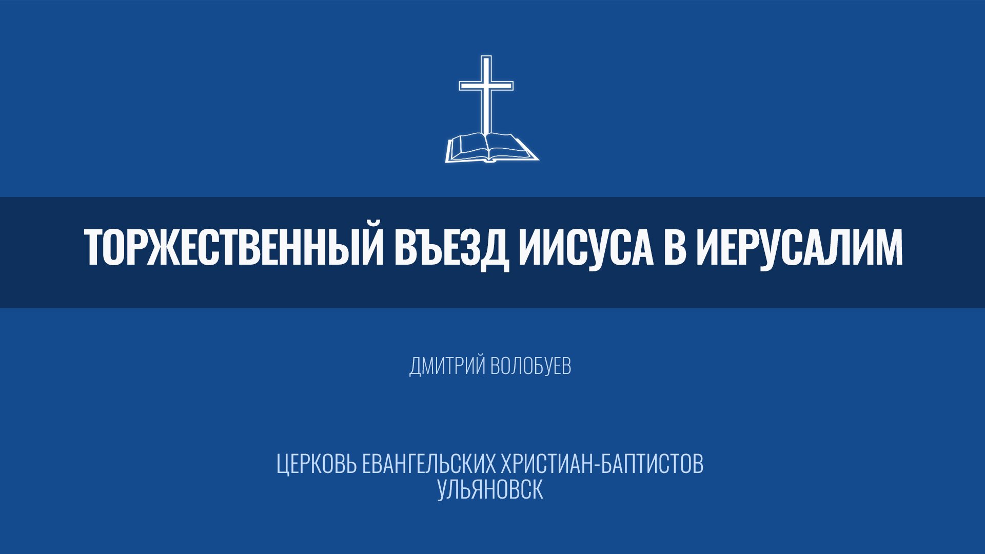 Торжественный въезд Иисуса Христа в Иерусалим - Дмитрий Волобуев