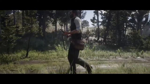 Red Dead Redemption 2. Пешая прогулка. Могила Артура Моргана. День 10. смотреть онлайн