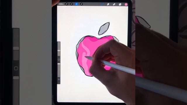 How to turn the Appel logo into a donut ?? procreate digital art смотреть онлайн