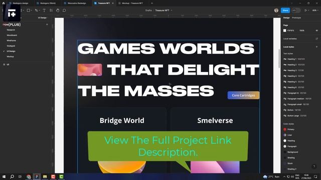 NFT Landing Page Design. | Landing page design with Figma | UI design 2022 with IT+(Plus) смотреть онлайн