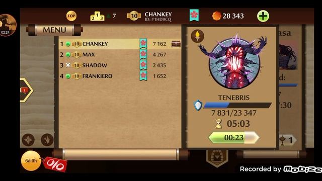 Shadow Fight 2 Tenebris Power Mode