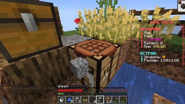 МАЙНКРАФТ ВЫЖИВАНИЕ НА ОСТРОВЕ - СКАЙБЛОК #1 СОЗДАНИЕ ОСТРОВА SkyBlock MineTrust 1.14.4 | MAD смотреть онлайн