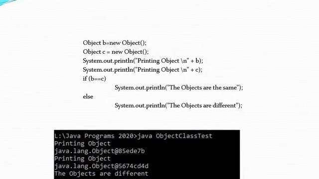 Object Class in Java смотреть онлайн