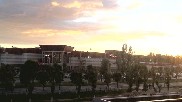 Чайки на фоне заката.Вид через окно смотреть онлайн