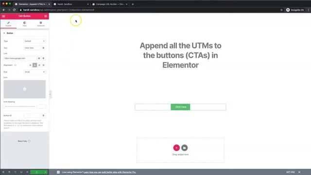 Append all the UTMs to the Buttons in Elementor with HandL UTM Grabber/Tracker for WordPress websit смотреть онлайн