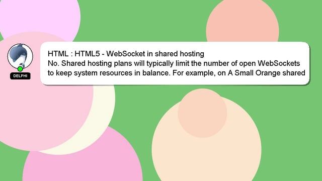 HTML : HTML5 - WebSocket in shared hosting смотреть онлайн