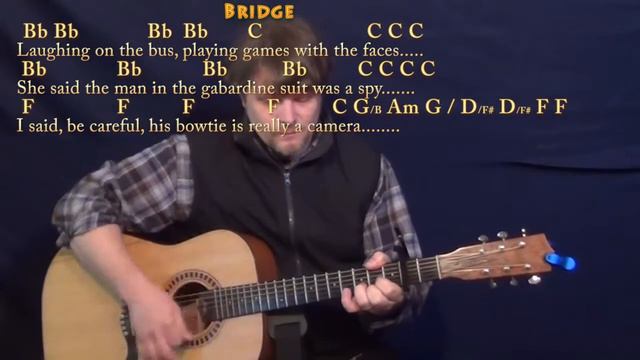 America (Simon & Garfunkel) Guitar Cover Lesson with Chords/Lyrics - Capo 2nd смотреть онлайн