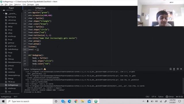 LeenaBOT - Snake game coding in Python смотреть онлайн