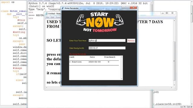 Python Project Notes Remainder Tkinter Module || Project #8 смотреть онлайн