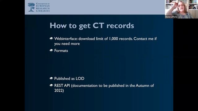 Marian Lefferts: 'Outline of CERL Databases - accessing CERL data for reuse' смотреть онлайн