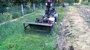 Мульчер на минитрактор от Дигриз. Съемка с фронта.
