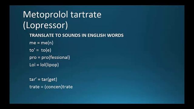 (CC) How to Pronounce metoprolol tartrate (Lopressor) Backbuilding Pharmacology смотреть онлайн