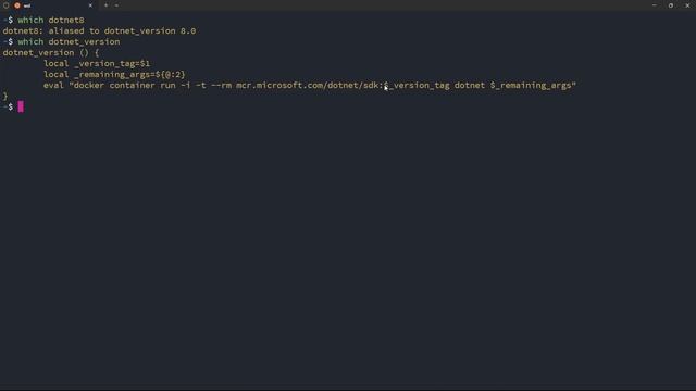 Run Any Version of dotnet/sdk without Installing It - docker+aliases смотреть онлайн