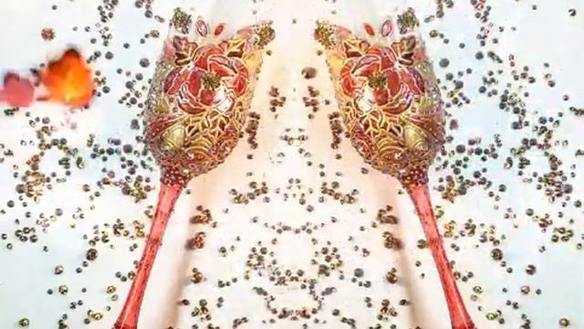 Свадебные бокалы.Витражная роспись.Роспись бокалов. смотреть онлайн