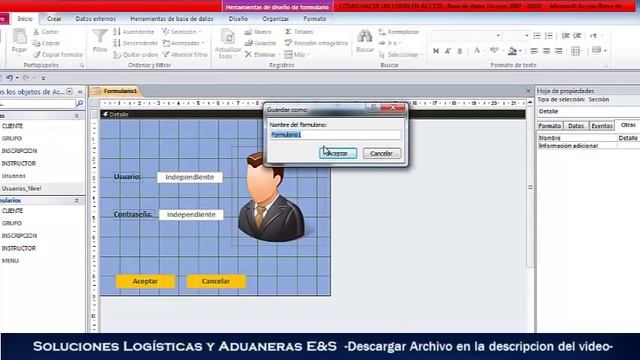 COMO HACER UN LOGIN FORM EN ACCESS -FORMULARIO DE ACCESO- смотреть онлайн