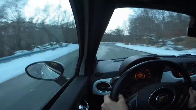 500 ABARTH 180 CV -Snow test and Drift- смотреть онлайн
