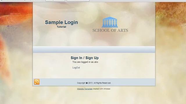 PHP sample Login смотреть онлайн