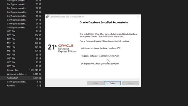 Oracle Express Edition (XE) Database Windows installation смотреть онлайн