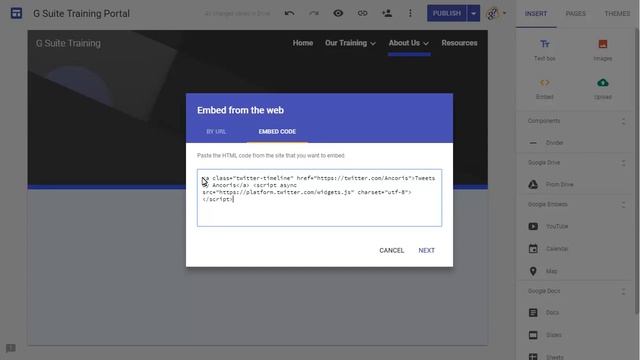 How to embed HTML and JavaScript in new Google Sites смотреть онлайн