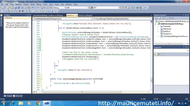 C# GUI TUTORIAL #28 (ADD, EDIT, UPDATE, DELETE) - How To Convert Byte Array To Image In C# смотреть онлайн