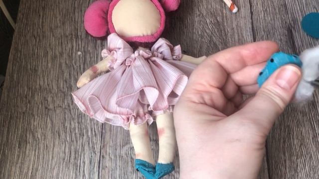 Декорирование текстильной куколки примитив. смотреть онлайн