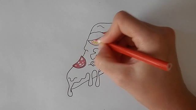 Как нарисовать КУСОЧЕК ПИЦЦЫ/505/How to draw a slice of PIZZA смотреть онлайн
