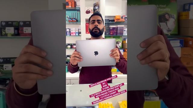 APPLE MACBOOK PRO 2020/ M1/8GB/512GB/ 13.3 SUPER RETINA DISPLAY/MAGIC TOUCHBAR/13 CYCLE COUNT
