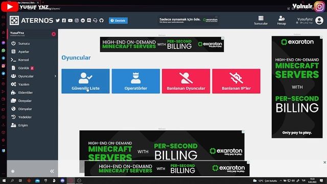 ATERNOS, BEYAZ LİSTEYE (WHITE LIST) KİŞİ EKLEME - MİNECRAFT - 2022 смотреть онлайн